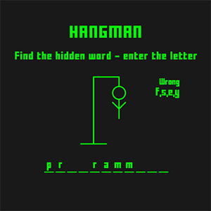 a hangman game